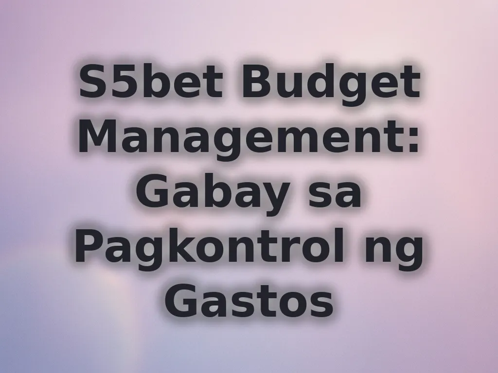 Budget management tips