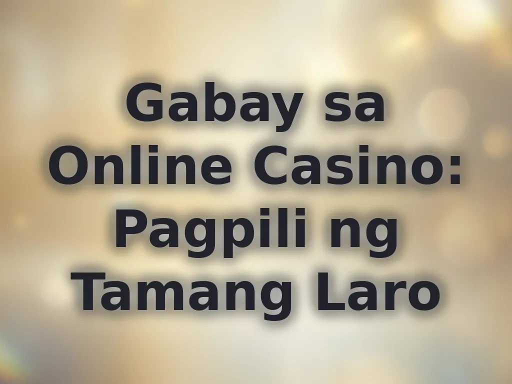 Casino Category Guide
